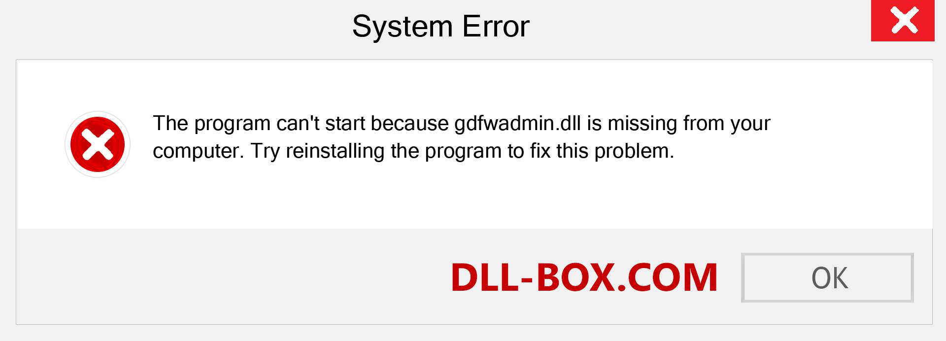  gdfwadmin.dll file is missing?. Download for Windows 7, 8, 10 - Fix  gdfwadmin dll Missing Error on Windows, photos, images